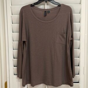Cynthia Rowley XL Tan 3/4 Raglan Sleeve Top